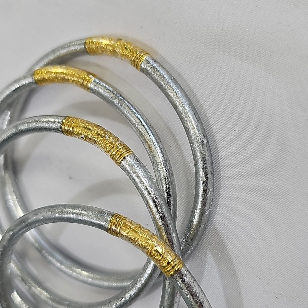 Budha All Weather Bangles Womens Bracelets. Silver & Gold. (Not Budhagirls) - Picture 6 of 8